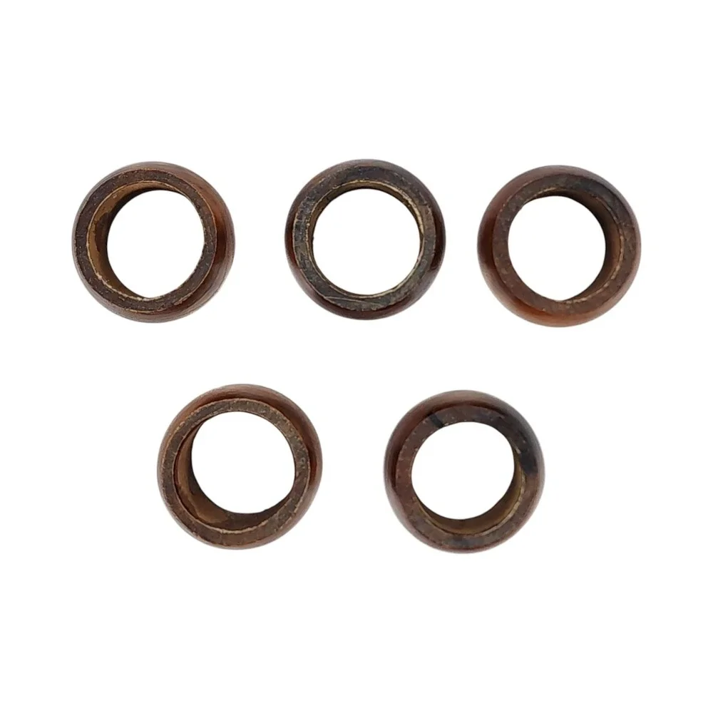 Napkin Holders Rings, Dark Wood, Set of 5